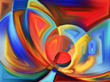 Yaşam formları serisi. Sanat, resim, tasarım ve eğitim konularında soyut biçimlerden oluşan soyut tasarım