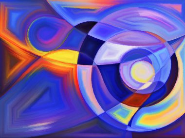 Uçak bölümü serisi. Sanat, resim, tasarım ve eğitim konularındaki soyut biçimler ve şekillerin kompozisyonu