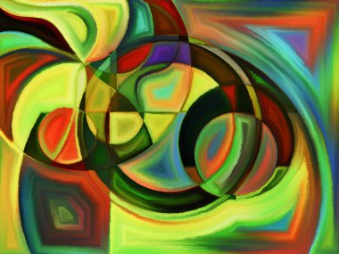 Uçak bölümü serisi. Sanat, resim, tasarım ve eğitim konularında soyut biçimlerden oluşan soyut tasarım