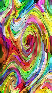 Ekranlar, baskılar ve tasarım projeleri için renklerin hareket organik deseni.