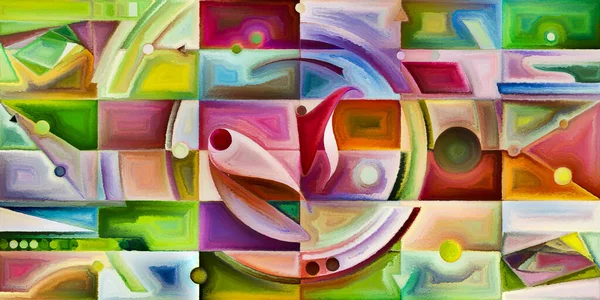 Abstracte Achtergrond Die Zijn Samengesteld Uit Gekleurde Vorm Fragmenten Onderwerp — Stockfoto