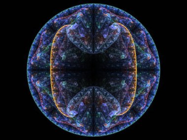 Grafik tasarım ve sanatta kullanılmak üzere karmaşık fraktal desenlerin yüksek çözünürlüklü çizimi