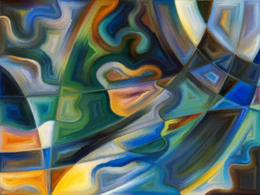 Sanat ve tasarım projeleri için şekillerin ve çizgilerin soyut arkaplanı