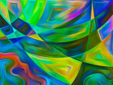 Sanat ve tasarım projeleri için şekillerin ve çizgilerin soyut arkaplanı