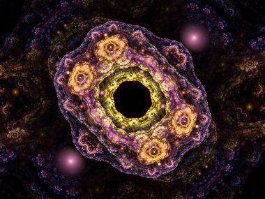 Tasarım projeleri, süslemeler ve arkaplanlar için soyut fraktal oluşturucu