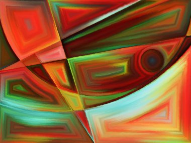 Uçak bölümü serisi. Sanat, resim, tasarım ve eğitim konularında soyut biçimlerin ve şekillerin düzenlenmesi