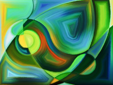 Uçak bölümü serisi. Sanat, resim, tasarım ve eğitim konularındaki soyut biçimler ve şekillerin etkileşimi