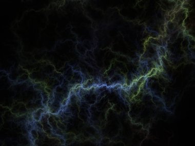 Fraktal Alev arka planı. Bilimsel ve eğitim illüstrasyonunun kullanılması için Tekrarlayıcı Fonksiyon Sistemi fraktalının karmaşık yorumlanması.