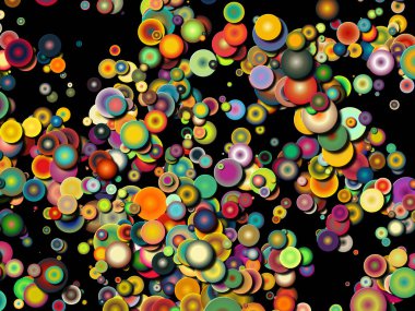 Çizim ve tasarım için renkli soyut daire duvar kağıdı.