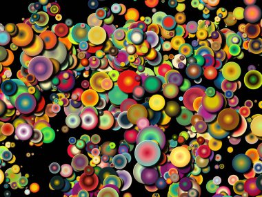 Çizim ve tasarım için renkli soyut daire duvar kağıdı.