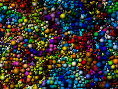 Resim ve tasarım için kullanılacak renkli soyut top duvar kağıdı.