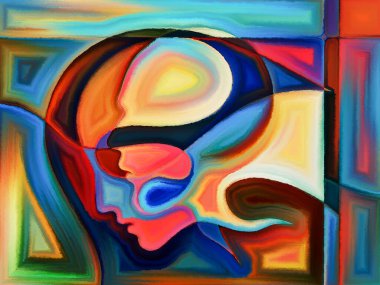 İnsan ilişkileri konusunda insan kafalarının canlı tasarımı.