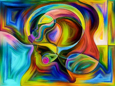 İnsan ilişkileri konusunda insan kafalarının canlı tasarımı.