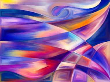 Algı, psikoloji, yaratıcılık ve modern sanat konularında renkli bir arkaplan.