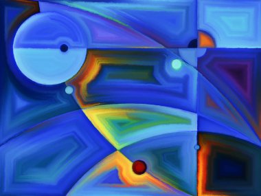 Uçak bölümü serisi. Sanat, resim, tasarım ve eğitim projeleri ile soyut biçimlerden ve kullanım için şekilden oluşan sanatsal arkaplan