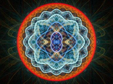 Tasarım projeleri, süslemeler ve arkaplanlar için soyut fraktal oluşturucu