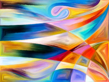 Algı, psikoloji, yaratıcılık ve modern sanat konularında renkli bir arkaplan.