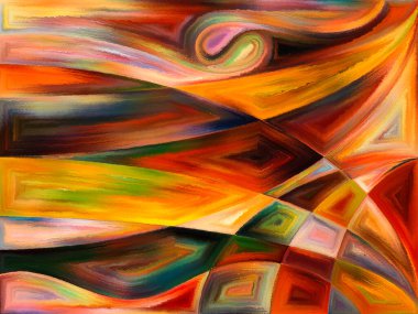 Algı, psikoloji, yaratıcılık ve modern sanat konularında renkli bir arkaplan.