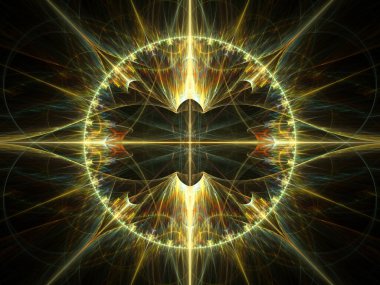 Grafik tasarım ve sanatta kullanılmak üzere karmaşık fraktal desenlerin yüksek çözünürlüklü çizimi