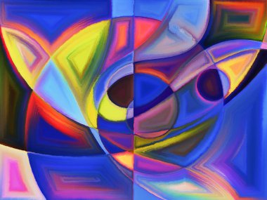 Yaşam formları serisi. Arkaplan, sanat, resim, tasarım ve eğitim projelerinde kullanılmak üzere soyut biçimlerden ve şekilden oluşmuştur.