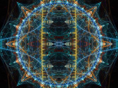 Tasarım projeleri, süslemeler ve arkaplanlar için soyut fraktal oluşturucu