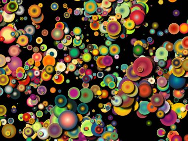 Resim ve tasarım için kullanılacak renkli soyut çember arkaplanı.