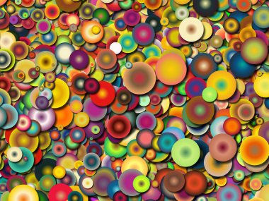 Resim ve tasarım için kullanılacak renkli soyut çember arkaplanı.