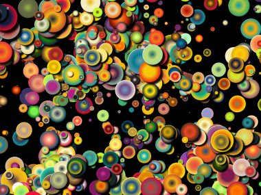 Resim ve tasarım için kullanılacak renkli soyut çember arkaplanı.