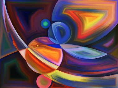 Yaşam formları serisi. Sanat, resim, tasarım ve eğitim konularında soyut biçimlerin arkaplanı ve şekli