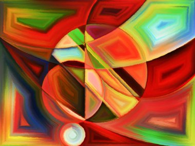 Yaşam formları serisi. Sanat, resim, tasarım ve eğitim konularında soyut biçimlerden oluşan sanatsal soyutlama