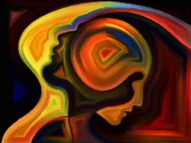 İnsan ilişkileri konusunda insan kafalarının canlı tasarımı.