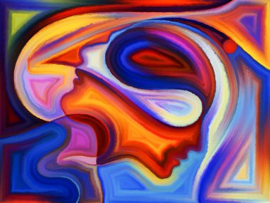 İnsan ilişkileri konusunda insan kafalarının canlı tasarımı.