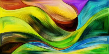 Modern sanatın konuda dalgalı formlarının arka plan