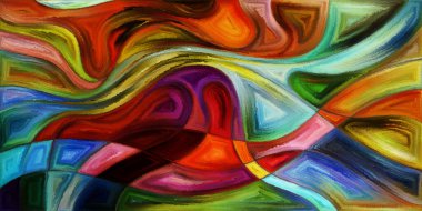 Modern sanatın konuda dalgalı formlarının arka plan