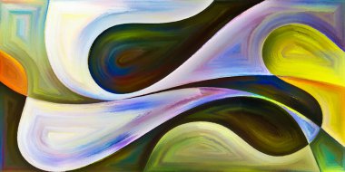 Arka plan modern sanatın konuda eğri şekiller oluşur