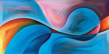 Arka plan modern sanatın konuda eğri şekiller oluşur