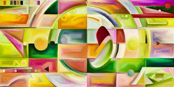 Abstrakter Hintergrund Bestehend Aus Farbigen Formfragmenten Zum Thema Moderne Kunst — Stockfoto