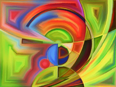 Uçak bölümü serisi. Sanat, resim, tasarım ve eğitim konularındaki soyut biçimler ve şekillerin kompozisyonu