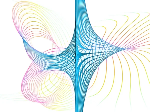 Математичні Лінії Серії Шаблон Мережі Наукових Технологічних Проектів — стокове фото
