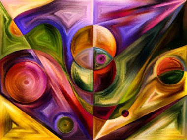 Algı, psikoloji, yaratıcılık ve modern sanat konularında renkli bir arkaplan.