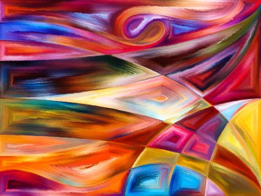 Algı, psikoloji, yaratıcılık ve modern sanat konularında renkli bir arkaplan.