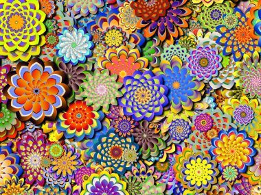 Renkli tasarım arka planı. Kutlama, mutluluk ve neşe konularında soyut parlak desenler.