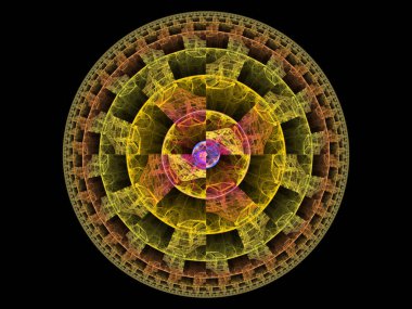 Grafik tasarım ve sanatta kullanılmak üzere karmaşık fraktal desenlerin yüksek çözünürlüklü çizimi