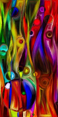 Çağdaş sanat konularındaki çember ve eğrilerin soyut arkaplanı