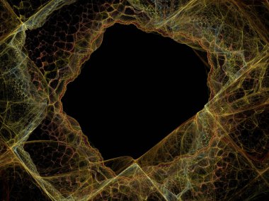 Fraktal Kaleydoskop serisi. Doğal kendine benzeyen organik kalıpların karmaşık soyut yapısı. Doğa, Geometri, Bilim ve Sanat üzerine tasarım projelerinde kullanılmak üzere.