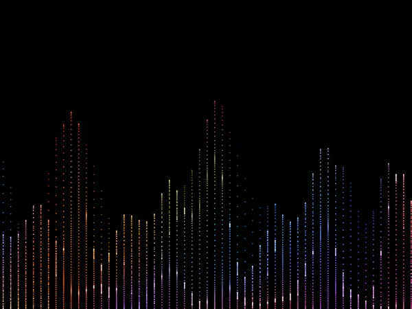 Colorful Music Spectrum Analyzer Isolated Black Background Subject Music Sound — Stock Photo, Image