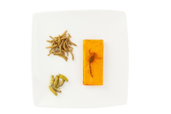 Edible roasted and spiced insects