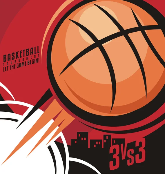 Design de cartaz de basquete — Vetor de Stock