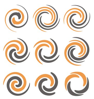 Spiral logo design concepts and ideas clipart