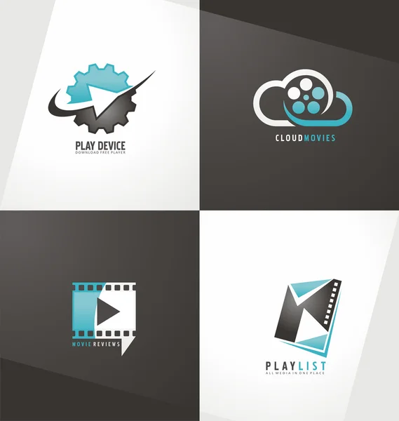 Movie logo designs — Stock Vector